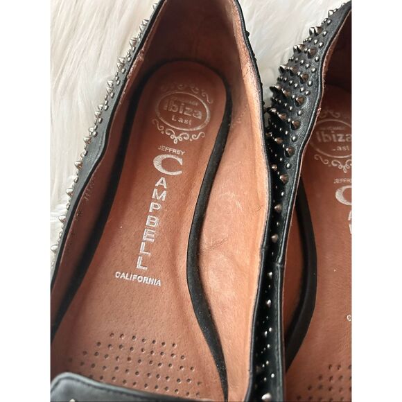 Jeffrey Campbell Martini Black Studded Spiked Flats Ibiza Last Women's Size 7.5 - Picture 3 of 7